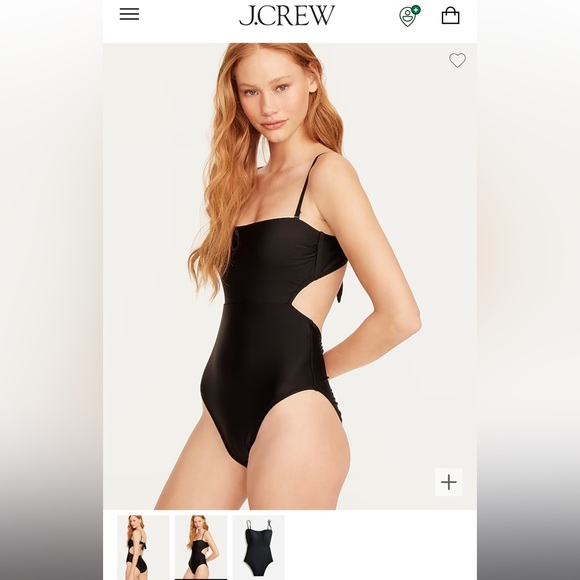 J crew Cutout tie-back one piece swimsuit size 8 style bf166 baby blue - Picture 3 of 16